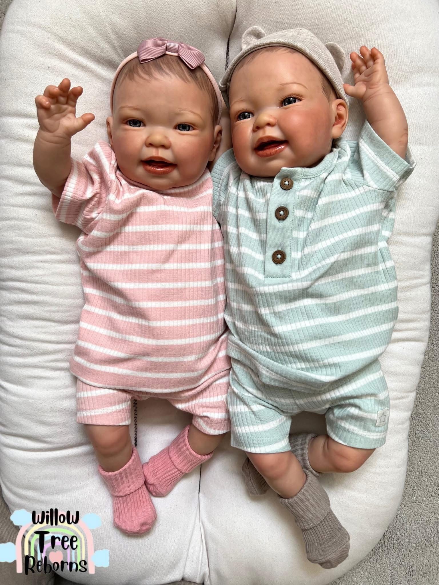 "Twin Reborn Babies by Nines d’Onil"