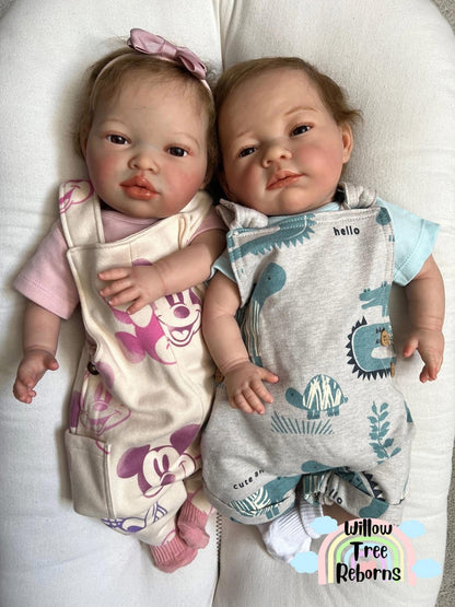 Twin Reborn Babies by Nines d’Onil